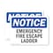 Signmission Emergency Fire Escape Ladder OSHA Notice Sign, Vinyl Decal, 10in W x 7in L, 2PK OS-2PACK-NS-D-710-L-11834 - alternate 1